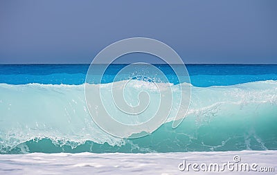 Beautiful Blue Sea Wave Stock Photo