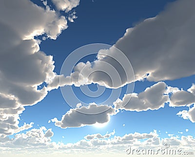 Beautiful blue skies Stock Photo