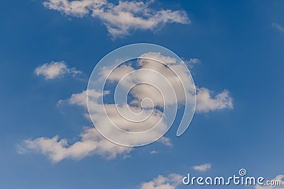 Beautiful of Blue sky background with tiny clouds. Stock Photo