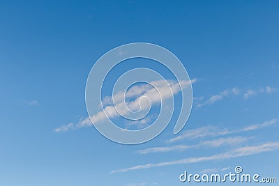 Beautiful of Blue sky background with tiny clouds. Stock Photo