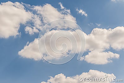 Beautiful of Blue sky background with tiny clouds. Stock Photo