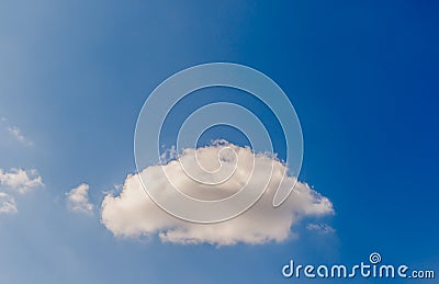 Beautiful of Blue sky background with tiny clouds. Stock Photo