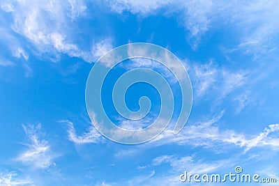 Beautiful blue sky with clouds. Abstract background Stock Photo