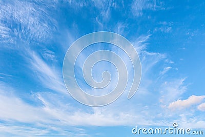 Beautiful blue sky with clouds. Abstract background Stock Photo