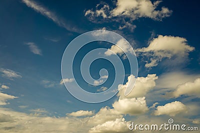 Blue sky and cloudy over chiang mai city thailand Stock Photo