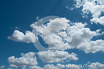 Beautiful blue sky, white clouds in the sky Stock Photo