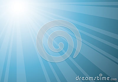 Beautiful blue sunburst Vector Illustration