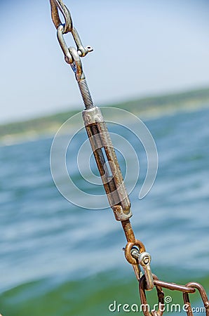 Beautiful boats, sail ships and rigging Stock Photo