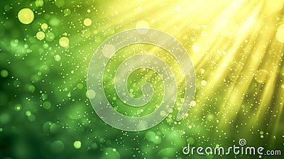 Beautiful bokeh abstract background glowing with sun rays. Background material for presentations and homepages. Stock Photo