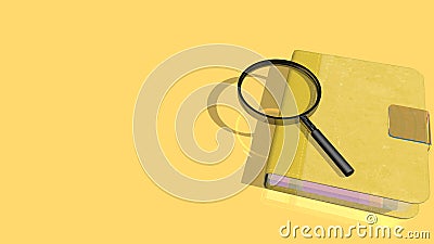 Beautiful book or note book on a colored background with shadow from light Stock Photo