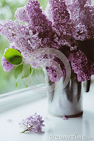 Beautiful bouquet of lilacs Stock Photo