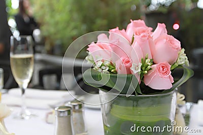 a beautiful bouquet of pink peony flowers. holiday or wedding background Editorial Stock Photo