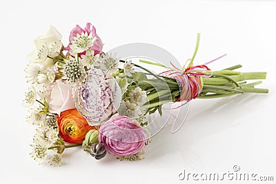 Beautiful bouquet of Spring flowers Stock Photo