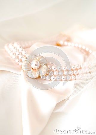 Beautiful bridal necklace Stock Photo