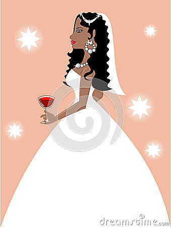 Beautiful Bride Vector Illustration