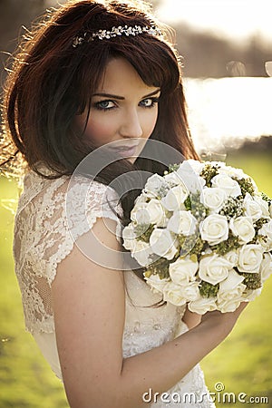 Beautiful bride Stock Photo