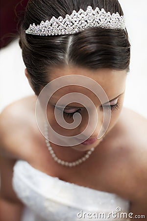 Beautiful Bride close-up Stock Photo