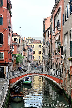 Beautiful bridge in Venice, Italy Editorial Stock Photo