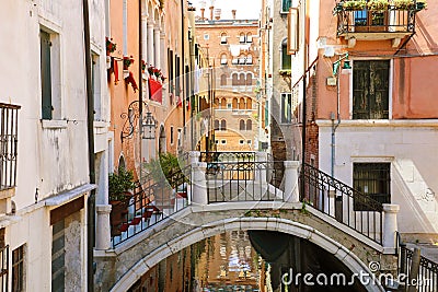 Beautiful bridge in Venice landscape, Italy Stock Photo