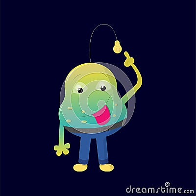 Funny jelly monster Vector Illustration