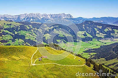 Beautiful Brixen Valley and Kitzbuhel Alps, Austria Stock Photo