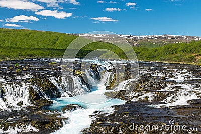 The beautiful Bruarfoss in Iceland Stock Photo