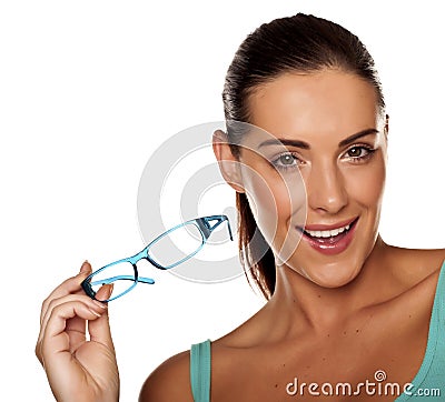 Beautiful brunet. Stock Photo