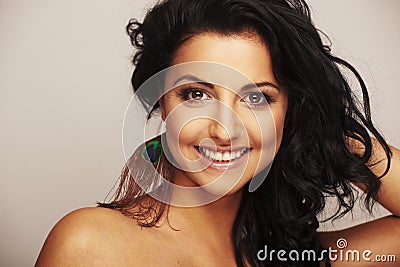 Beautiful brunett model in studio Stock Photo