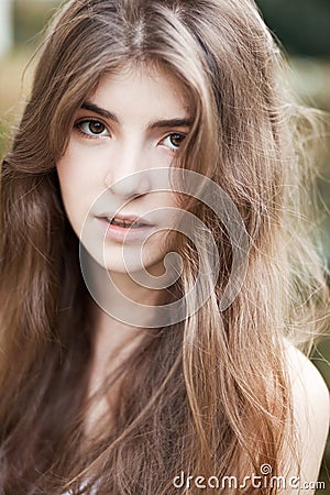 Beautiful brunett woman Stock Photo