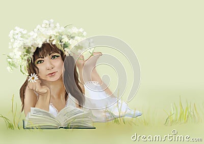 Beautiful brunette girl Stock Photo