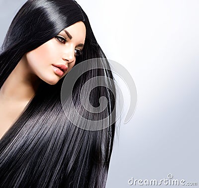 Beautiful Brunette Girl Stock Photo