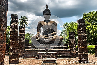 Beautiful Buddha Statue- Sukhothai Stock Photo