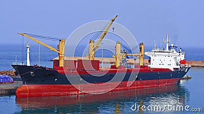 Great steamer at the port Stock Photo