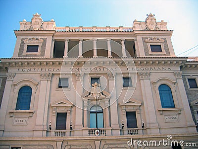 Beautiful building of the Pontifical Gregorian University Stock Photo