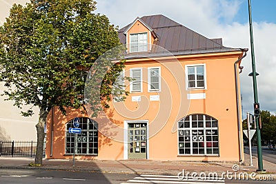 Beautiful building of Youth Place in the center of Kouvola, Finland Editorial Stock Photo