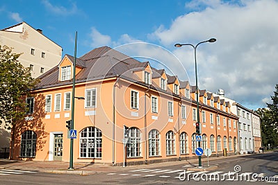 Beautiful building of Youth Place in the center of Kouvola, Finland Editorial Stock Photo