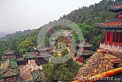 Beautiful buildings at longevity hill in summer palace, Beijing Stock Photo