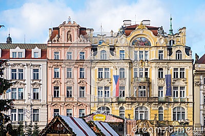 Beautiful buildings of the Ministry of Regional Development in Prague Stock Photo