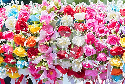 Beautiful bunch of flowers. Colorful flowers for wedding and con Stock Photo