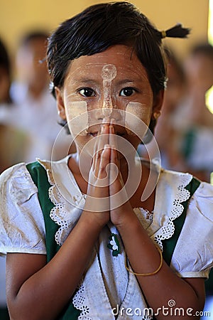 Beautiful Burmese girl Editorial Stock Photo