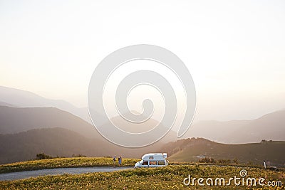 The Spanish family. Alps Stock Photo