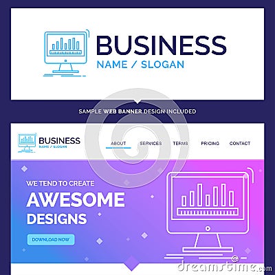 Beautiful Business Concept Brand Name analytics, processing, das Vector Illustration