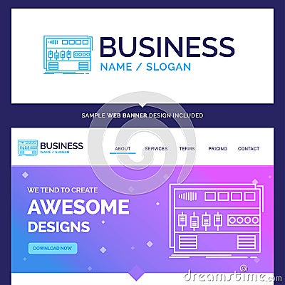 Beautiful Business Concept Brand Name Audio, mastering, module Vector Illustration