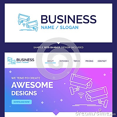 Beautiful Business Concept Brand Name CCTV, Camera, Security, Su Vector Illustration