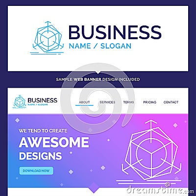 Beautiful Business Concept Brand Name 3d, change, correction, mo Vector Illustration