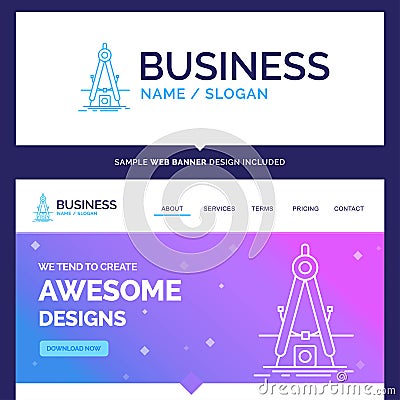 Beautiful Business Concept Brand Name Design, measure, product Vector Illustration