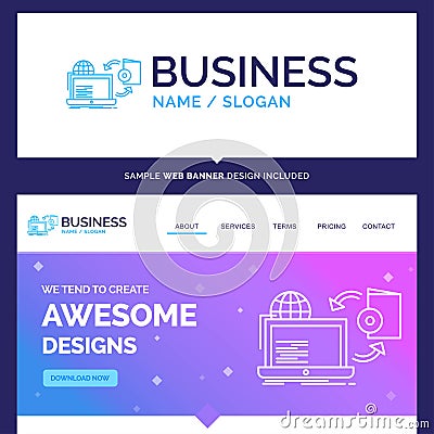 Beautiful Business Concept Brand Name Disc, online, game, publis Vector Illustration