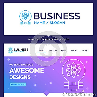 Beautiful Business Concept Brand Name idea, innovation, light, s Vector Illustration