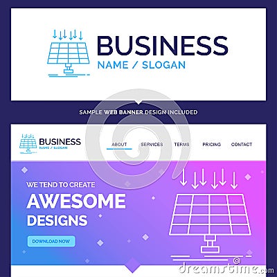 Beautiful Business Concept Brand Name Solar, Panel, Energy, tech Vector Illustration