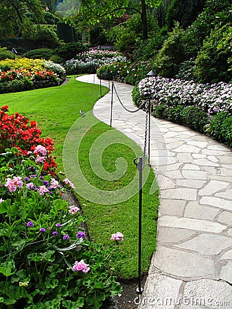 Beautiful Butchart Gardens Stock Photo